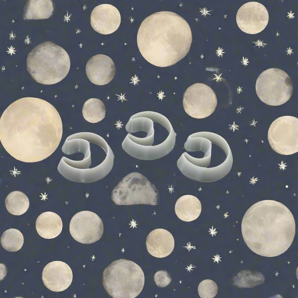 Moon Cutter x 1 + Three Style Moon Texture Mat Reduced