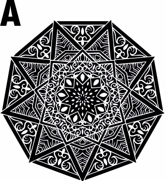 Mandala six large designs Texture Mat