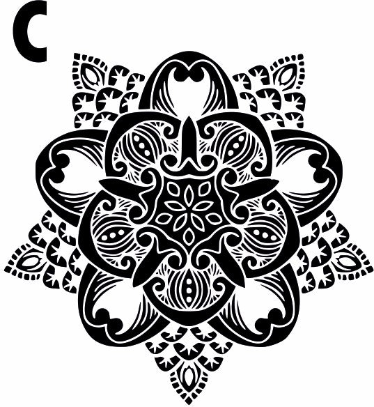 Mandala six large designs Texture Mat