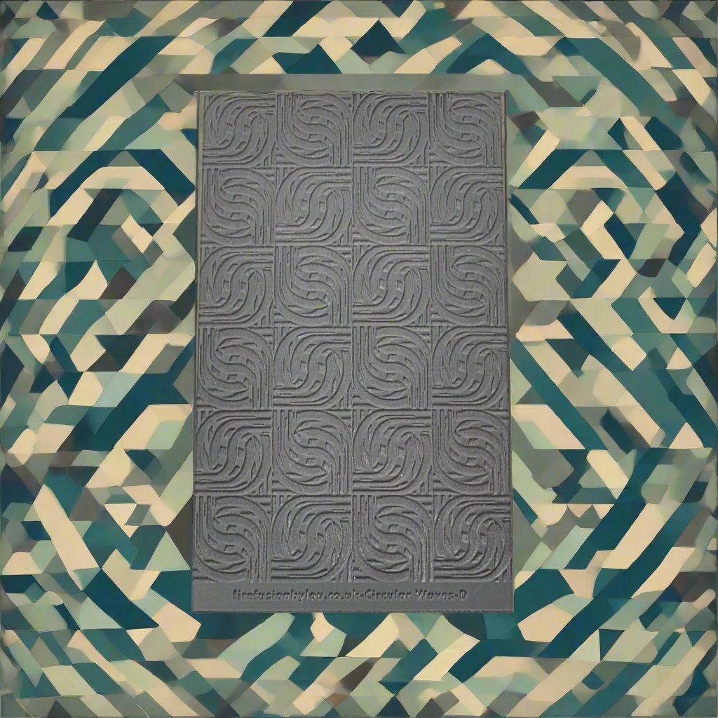 circular waves debossed texture mat in grey material. The texture mat pattern will give a embossed effect on metal clay or polymer clay.
