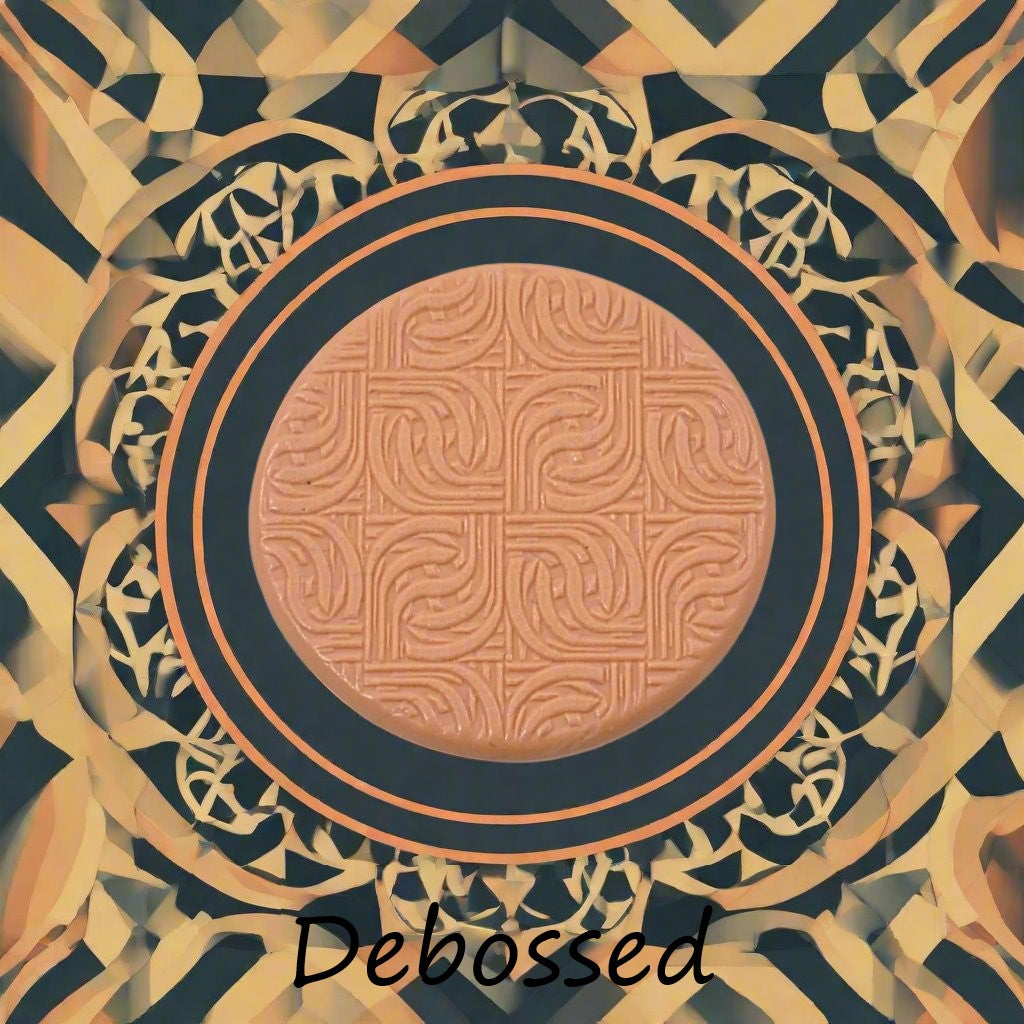 circular waves geometric design embossed in silly putty Using a debossed texture mat. This will give you an idea of what it will look like on metal clay or polymer clay