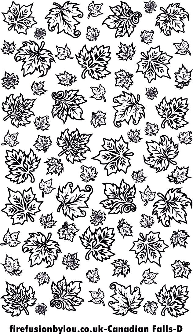 A debossed texture mat of leaves. This picture shows the texture mat pattern in black and white for use on metal clay or polymer clay.