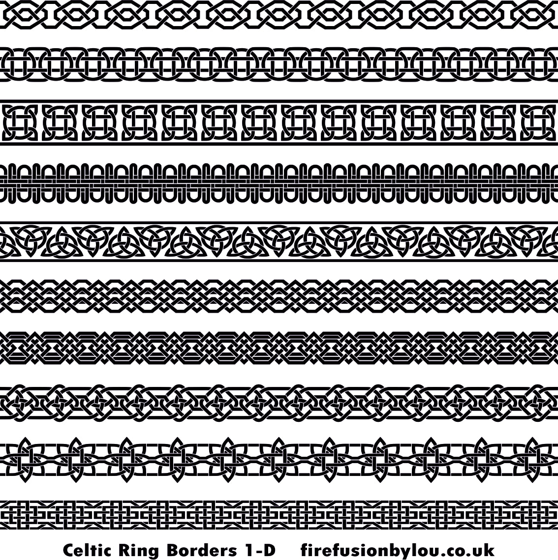 A Celtic debossed texture mat. This picture shows the texture mat pattern in black and white for use on metal clay or polymer clay.