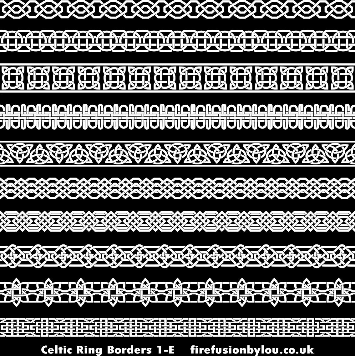 A Celtic embossed texture mat. This picture shows the texture mat pattern in black and white for use on metal clay or polymer clay.