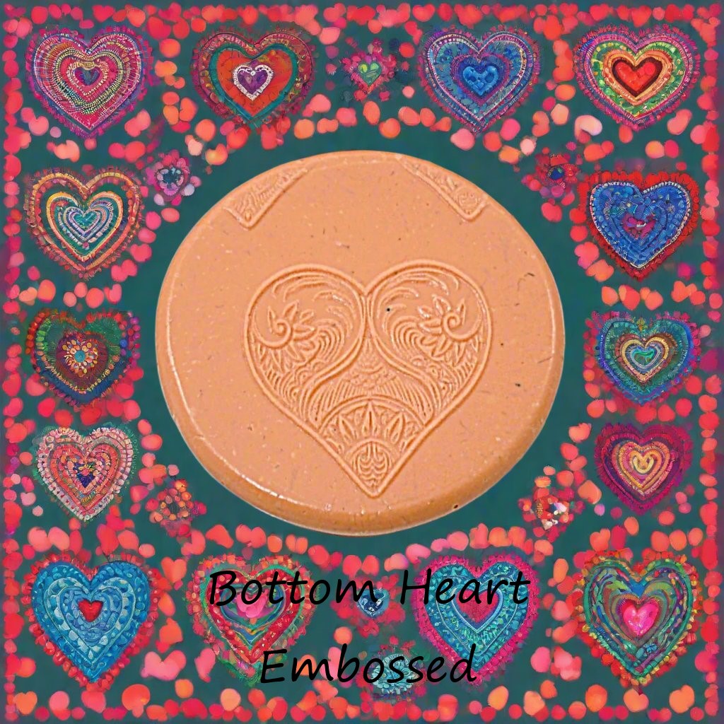 A Celtic heart debossed in silly putty Using an embossed texture mat in grey material. This will give you an idea of what it will look like on metal clay or polymer clay.