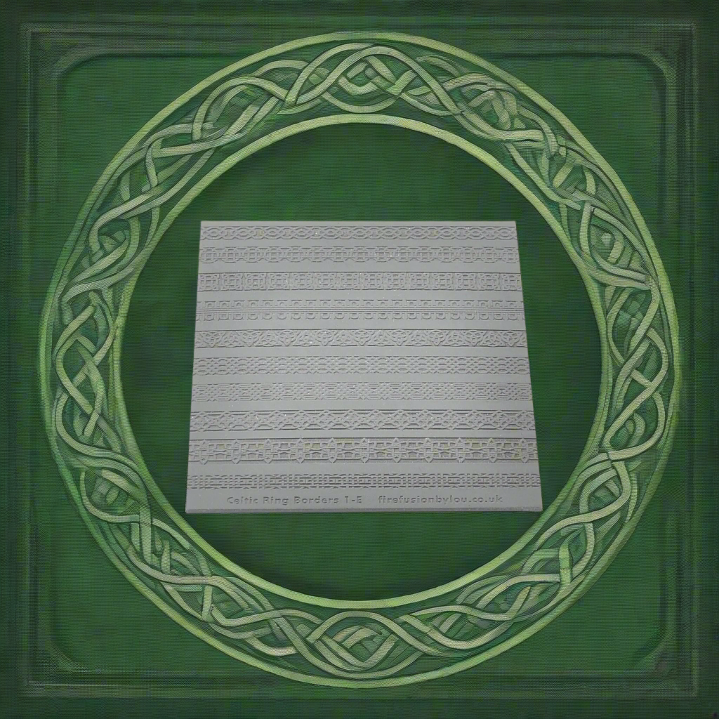 A Scottish Celtic embossed texture mat in grey material. This texture mat will give you an debossed effect on metal clay or polymer clay.