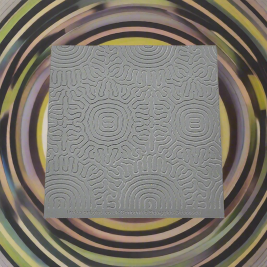 A pattern debossed texture mat in grey material. This texture mat will give you a embossed effect on metal clay or polymer clay.