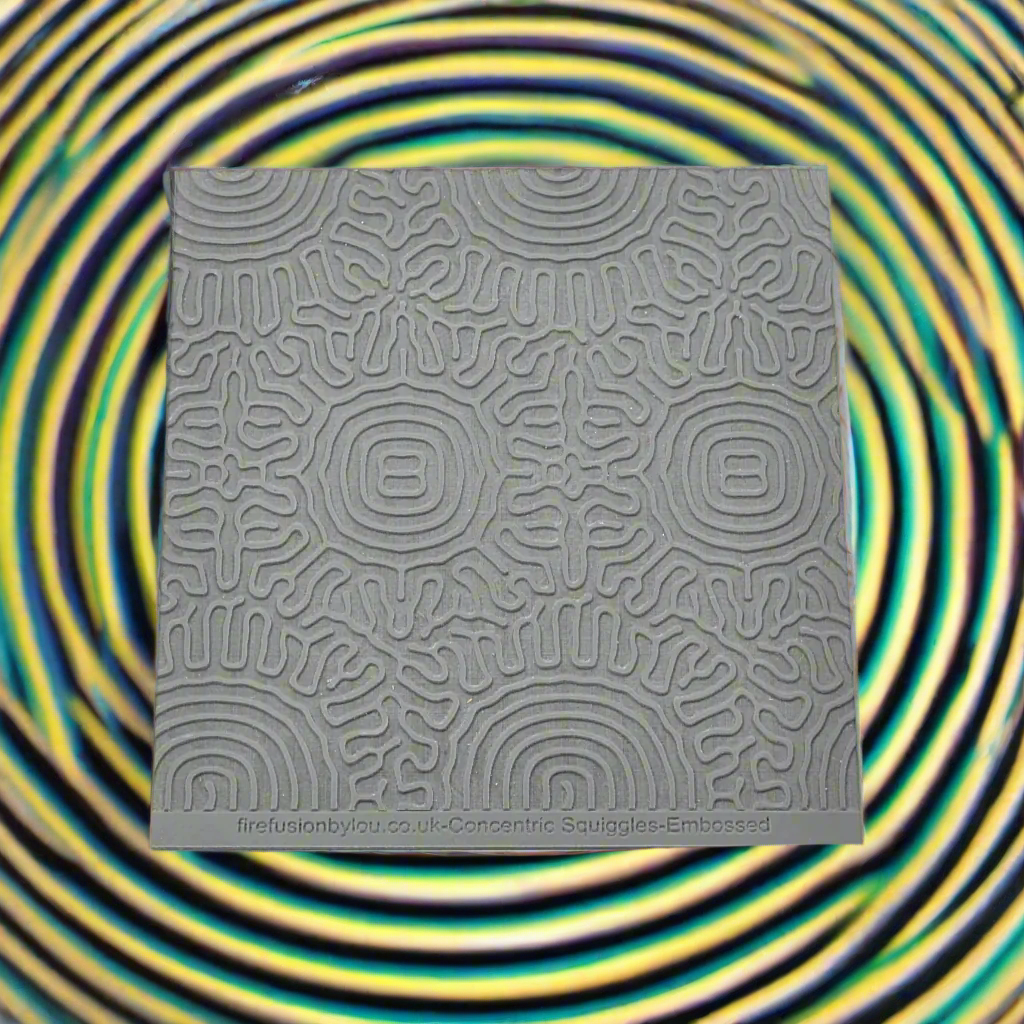 A pattern embossed texture mat in grey material. This texture mat will give you a & debossed effect on metal clay or polymer clay.