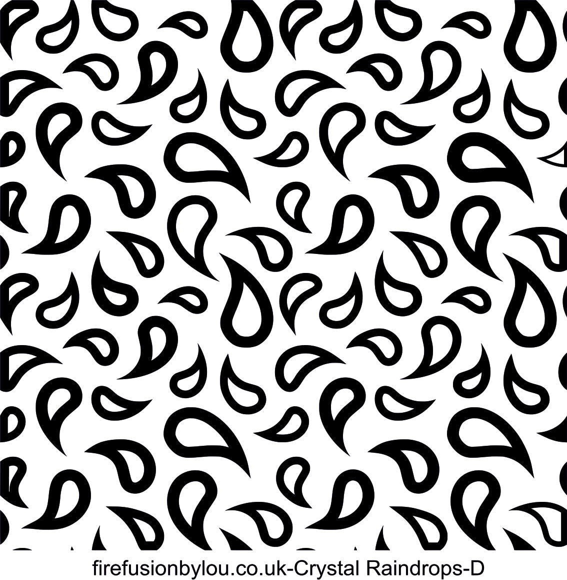 A raindrop pattern debossed texture mat in grey material. This picture shows the texture mat pattern in black and white for use on metal clay or polymer clay.