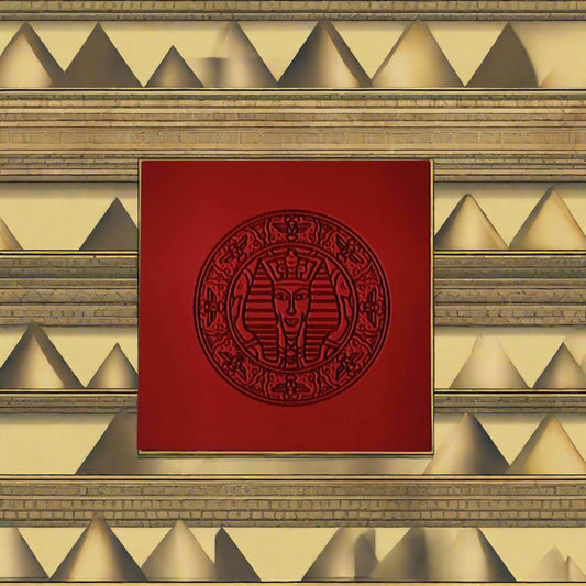 A texture tile with a debossed Egyptian pharaoh. Use to make embossed impressions on metal clay such as Art Clay Silver and polymer clay.