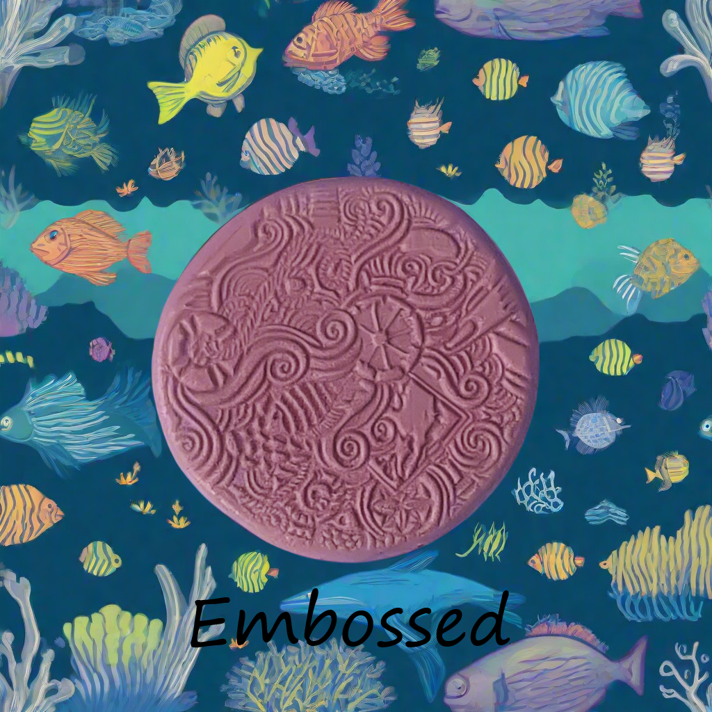 Ocean embossed/debossed in silly putty Using a embossed texture mat. This will give you an idea of what it will look like on metal clay or polymer clay