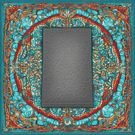 An embossed texture mat of intricate flowers repeat pattern. For use on metal clay or polymer clay.