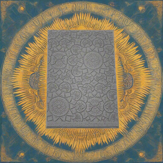 A debossed texture mat with a flowery mandala design. Use to make an impression on metal clay and polymer clay.
