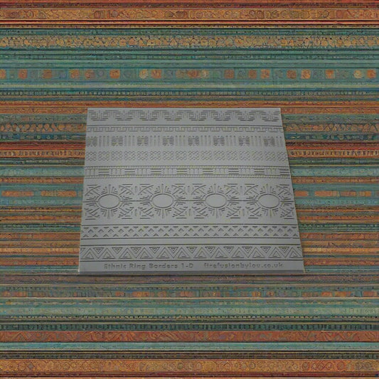 A pattern debossed texture mat in grey material. This texture mat will give you an embossed effect on metal clay or polymer clay.