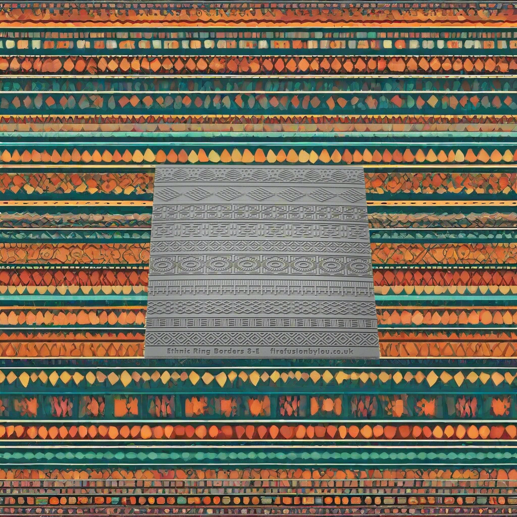 A ethnic pattern embossed texture mat in grey material. This texture mat will give you an debossed effect on metal clay or polymer clay.