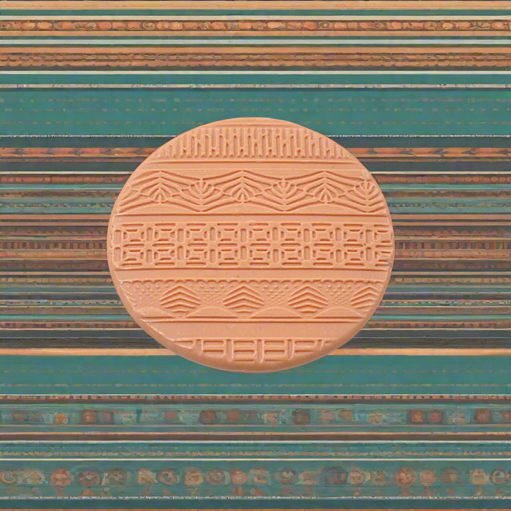 Ethnic patterns debossed in silly putty Using an embossed texture mat. This will give you an idea of what it will look like on metal clay or polymer clay.