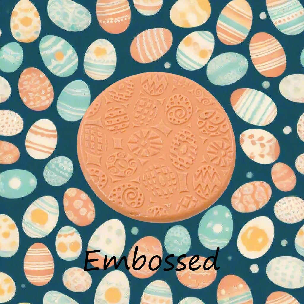A pattern in silly putty Using a patterned embossed texture mat in grey material. This will give you an idea of what it will look like on metal clay or polymer clay.