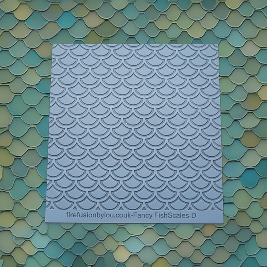 Texture Mat Fancy Fishscales – Geometric Scales, 100 x 100mm