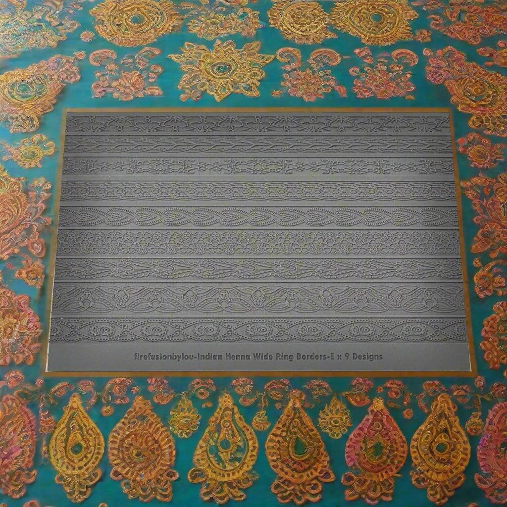 A Indian henna embossed texture mat in grey material. This texture mat will give you an debossed effect on metal clay or polymer clay.