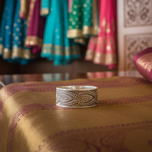 Indian Henna Ring Borders Design One Texture Mat – 145 x 100mm