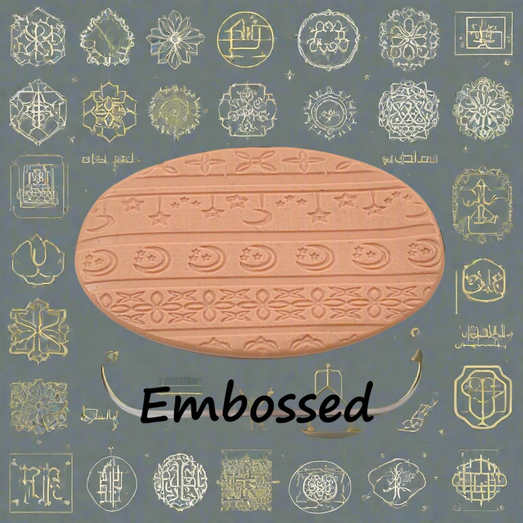 A pattern debossed in silly putty Using a patterned embossed texture mat in grey material. This will give you an idea of what it will look like on metal clay or polymer clay.