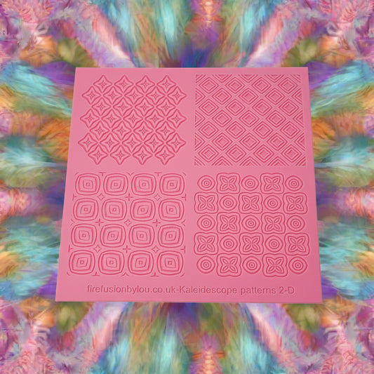 A pattern debossed texture mat. This texture mat will give you a embossed & debossed effect on metal clay or polymer clay.