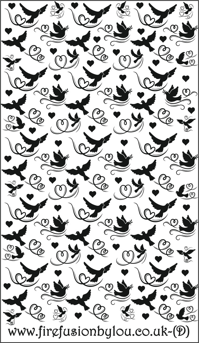 A pattern debossed texture mat in grey material. This picture shows the texture mat pattern in black and white for use on metal clay or polymer clay.