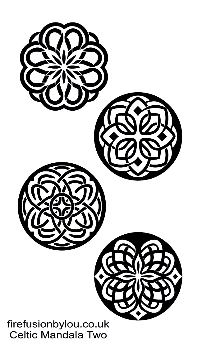Celtic Mandala Design Textures Mat 95 x 55 mm