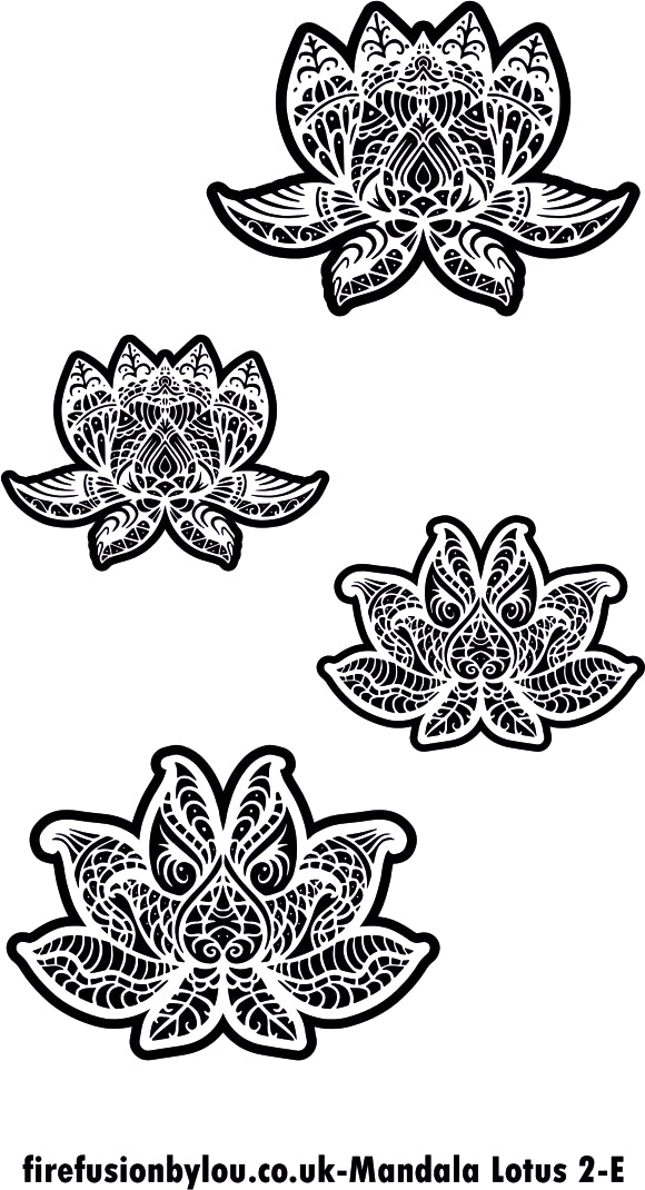 An embossed texture mat of an intricate lotus flower petals. This picture shows the texture mat pattern in black and white for use on metal clay or polymer clay.