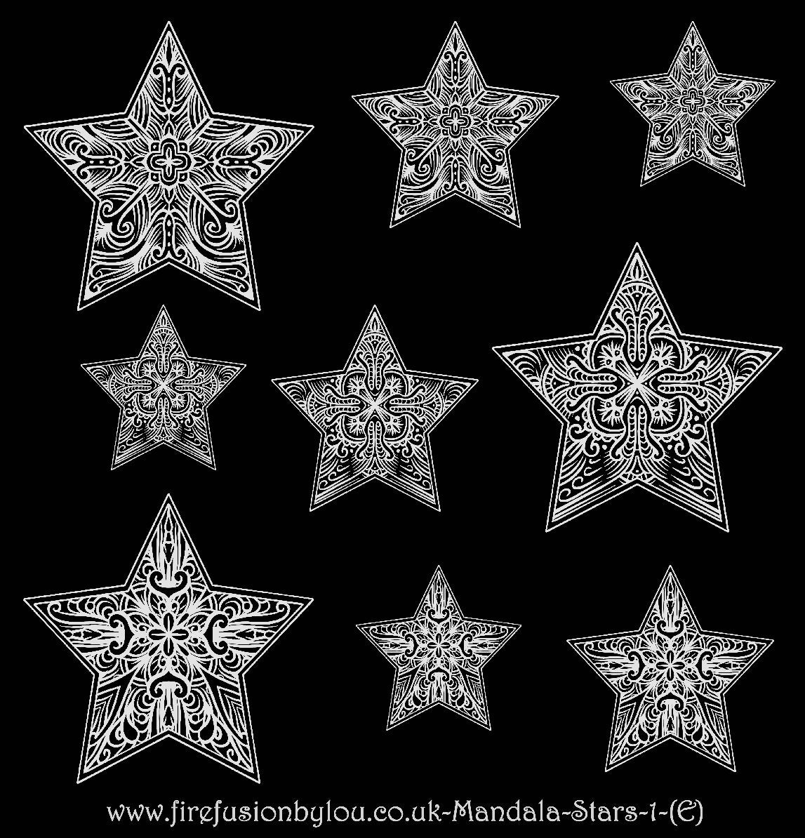A Embossed mandala star texture mat of trees in grey material. This picture shows the texture mat pattern in black and white for use on metal clay or polymer clay.