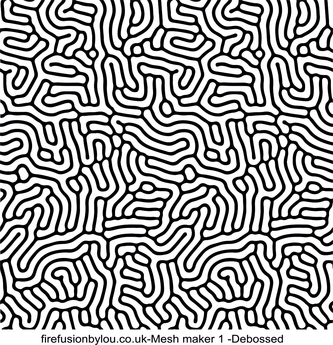 A geometric pattern debossed texture mat in grey material. This picture shows the texture mat pattern in black and white for use on metal clay or polymer clay.
