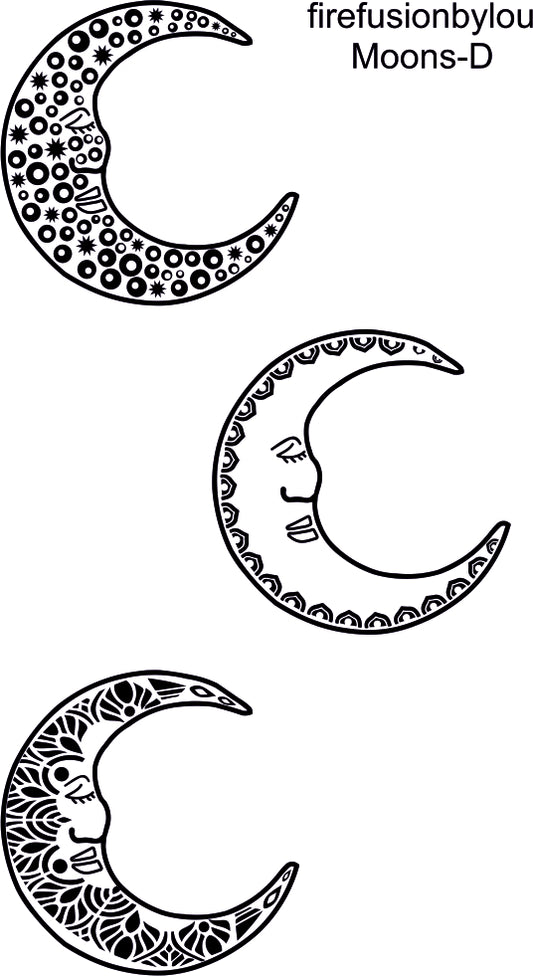 Moon Cutter x 1 + Three Style Moon Texture Mat Reduced