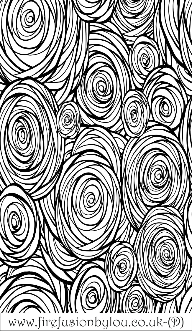 A rose pattern debossed texture mat in grey material. This picture shows the texture mat pattern in black and white for use on metal clay or polymer clay.