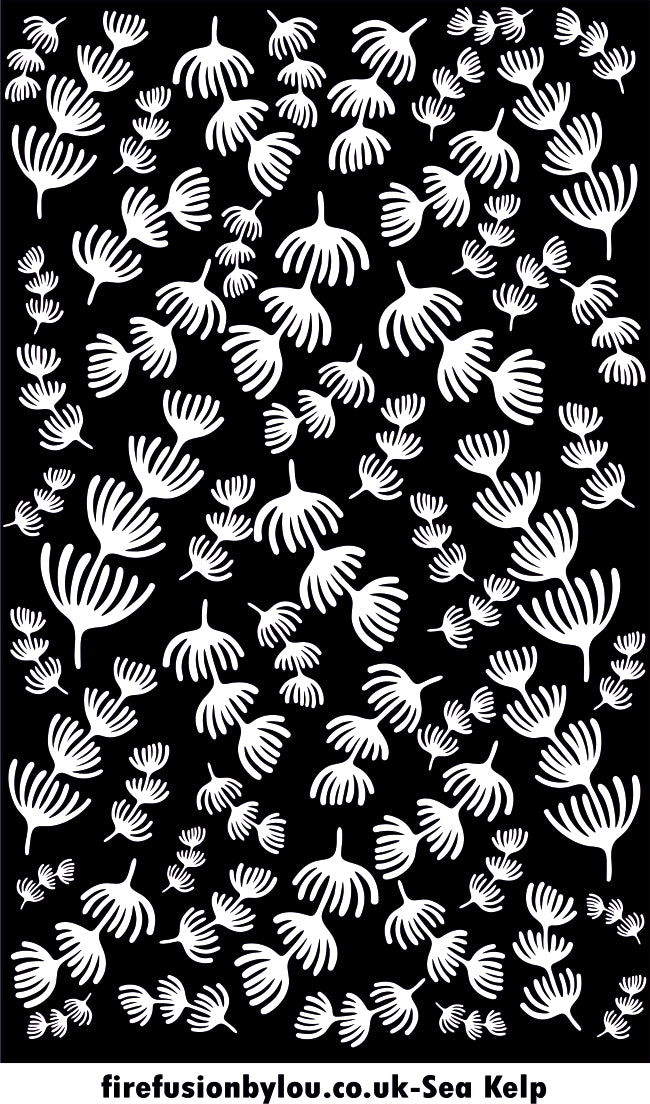 Sea Kelp texture tile Embossed pattern. This picture shows the texture tile pattern in black and white.