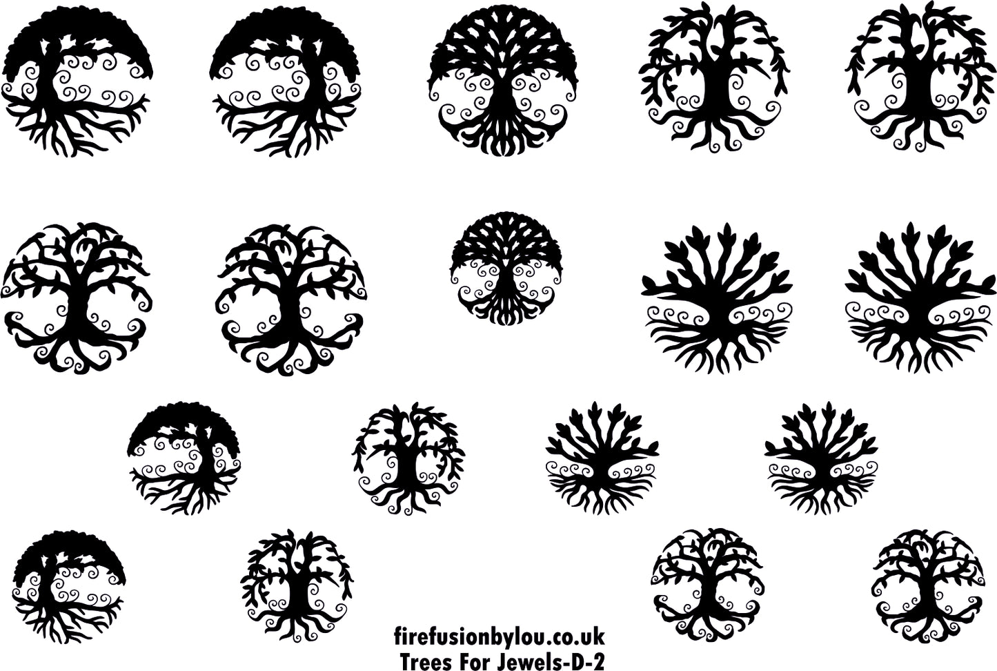 A debossed texture mat of trees in grey material. This picture shows the texture mat pattern in black and white for use on metal clay or polymer clay.