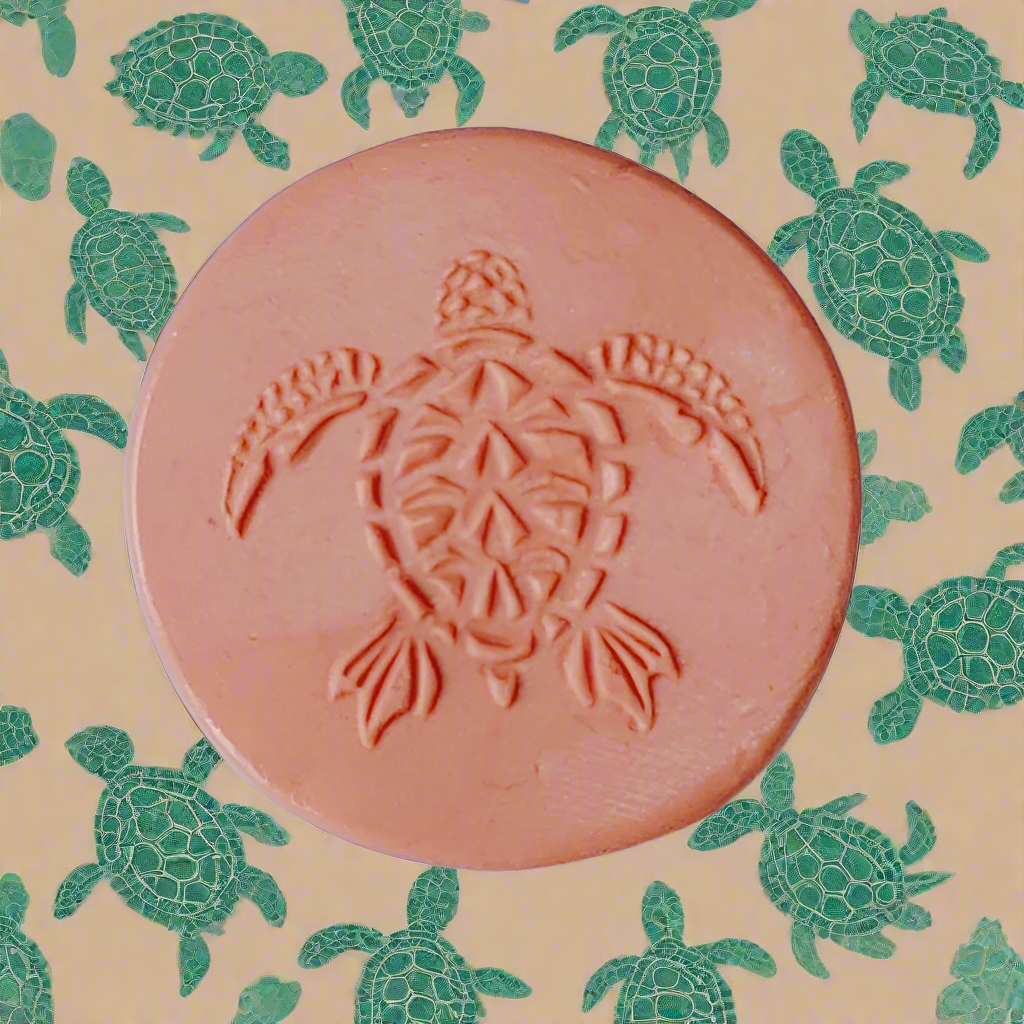 Turtle embossed in silly putty Using a debossed texture mat. This will give you an idea of what it will look like on metal clay or polymer clay.