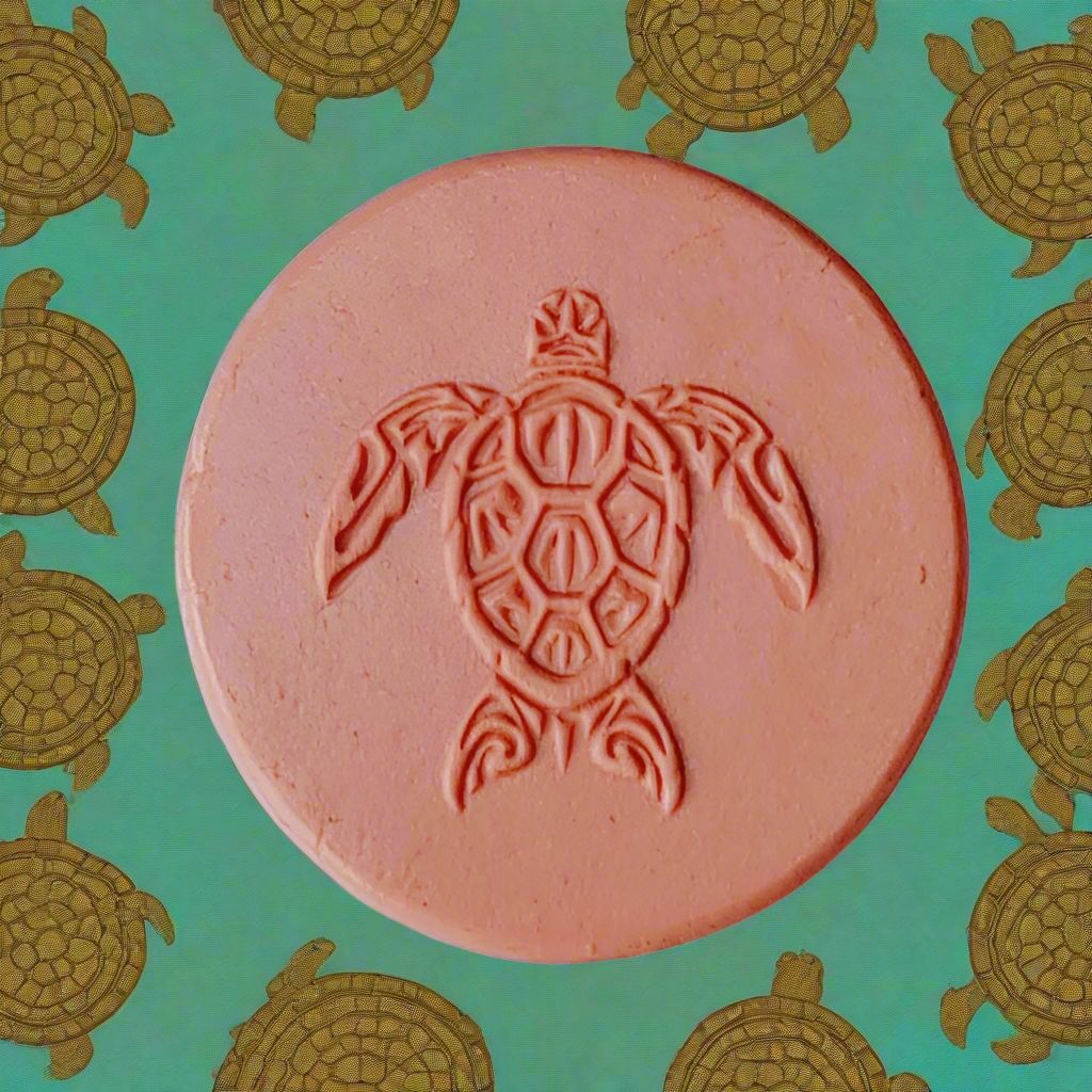 Turtle embossed in silly putty Using a debossed texture mat. This will give you an idea of what it will look like on metal clay or polymer clay.