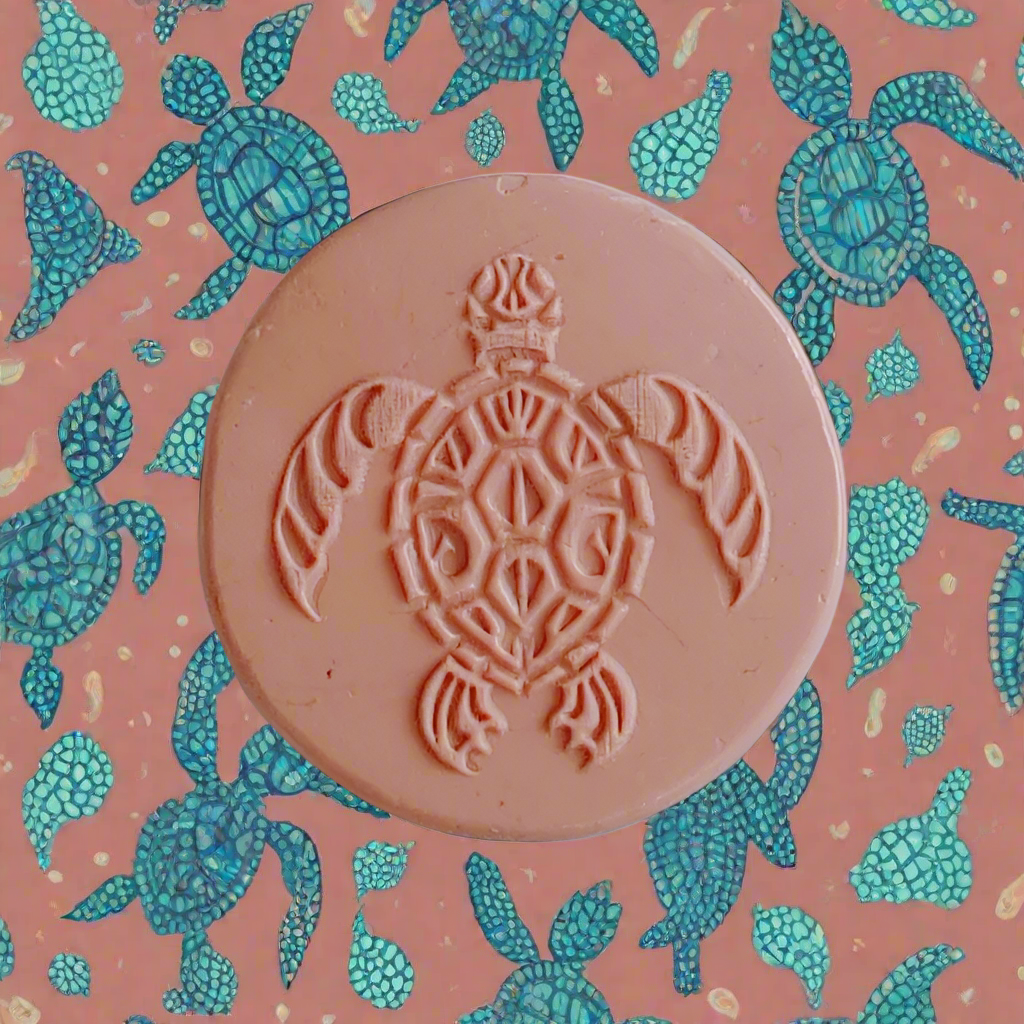 Turtle embossed in silly putty Using a debossed texture mat. This will give you an idea of what it will look like on metal clay or polymer clay.