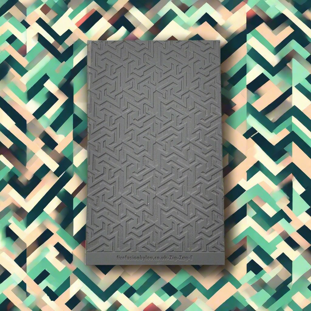 A pattern embossed texture mat in grey material. The texture mat pattern will give a debossed effect on metal clay or polymer clay.