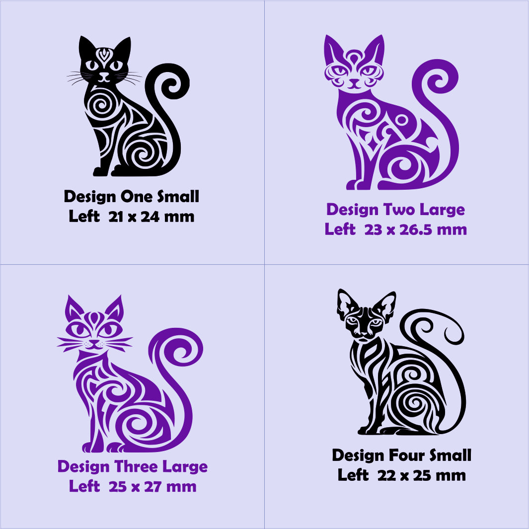 Tribal Cats Mini Texture Mats Left small and large