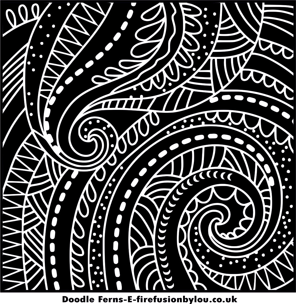 A pattern embossed texture mat in grey material. This picture shows the texture mat pattern in black and white for use on metal clay or polymer clay.
