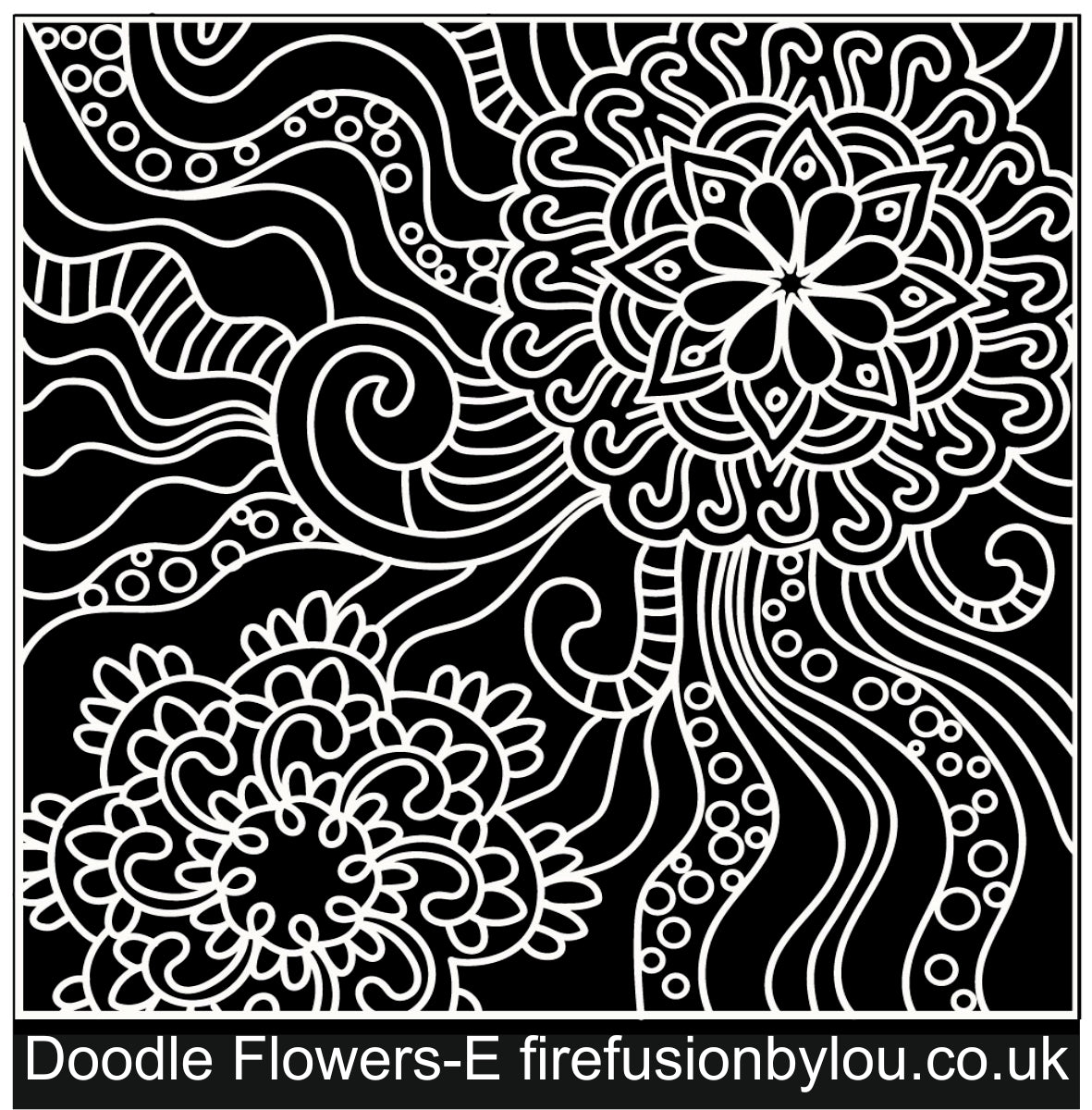 A pattern embossed texture mat in grey material. This picture shows the texture mat pattern in black and white for use on metal clay or polymer clay.
