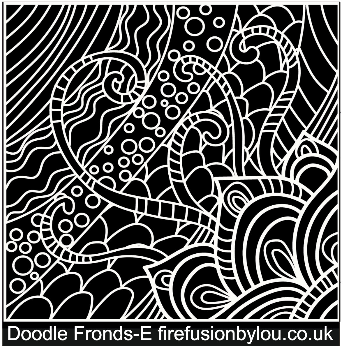 A pattern embossed texture mat in grey material. This picture shows the texture mat pattern in black and white for use on metal clay or polymer clay.