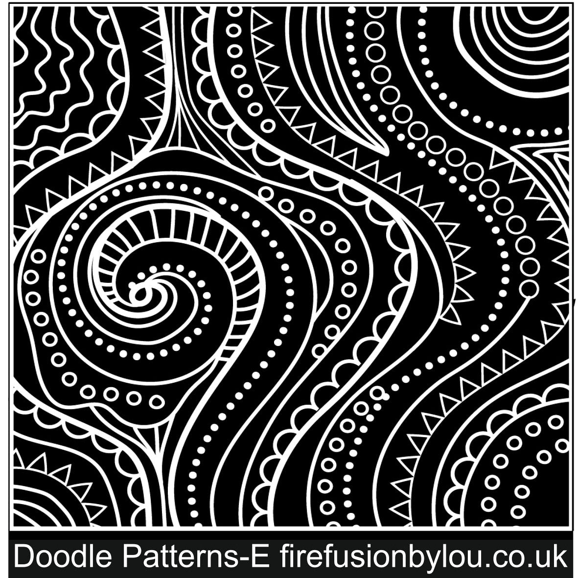 A pattern embossed texture mat in grey material. This picture shows the texture mat pattern in black and white for use on metal clay or polymer clay.