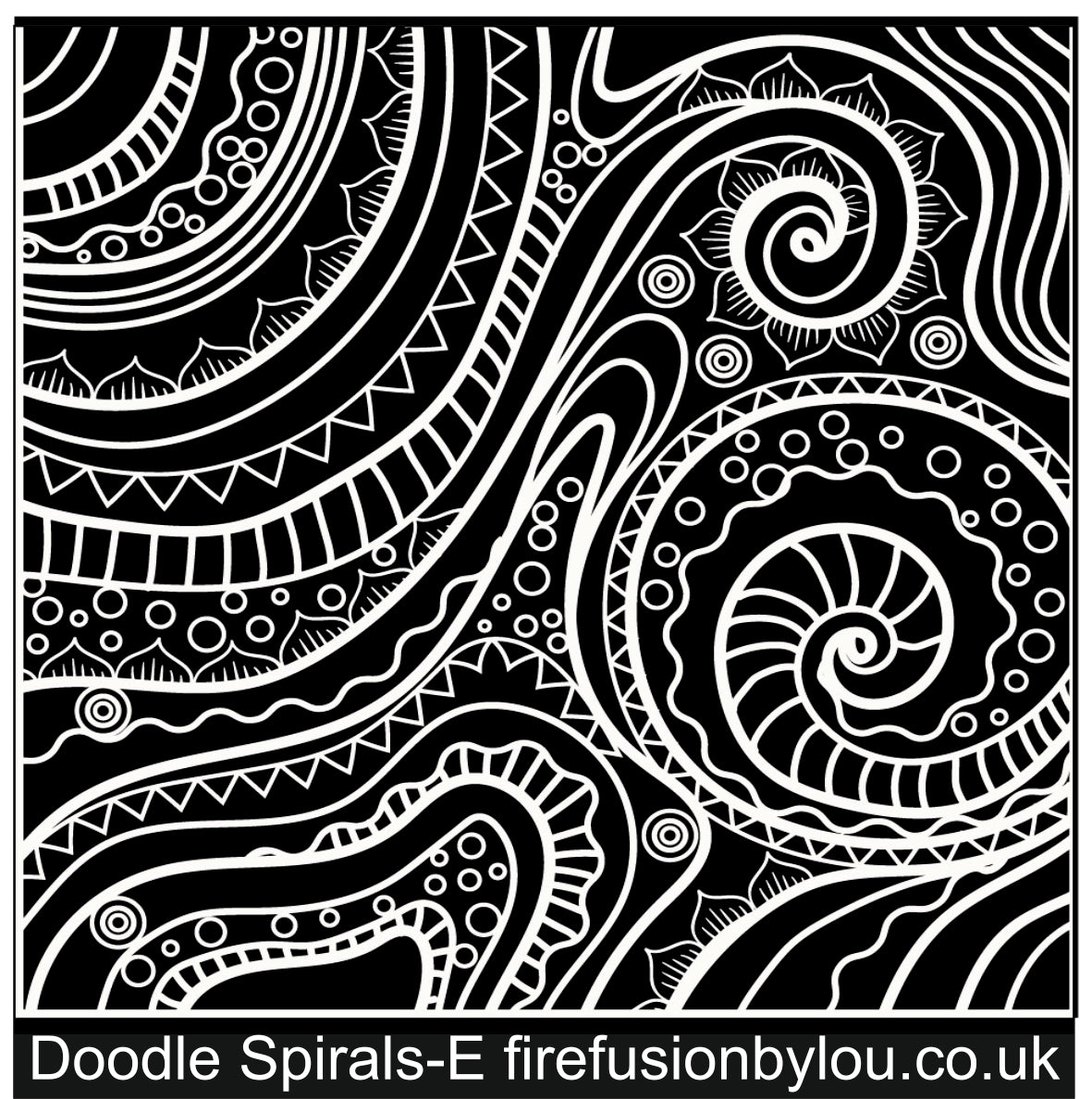 A pattern embossed texture mat in grey material. This picture shows the texture mat pattern in black and white for use on metal clay or polymer clay.
