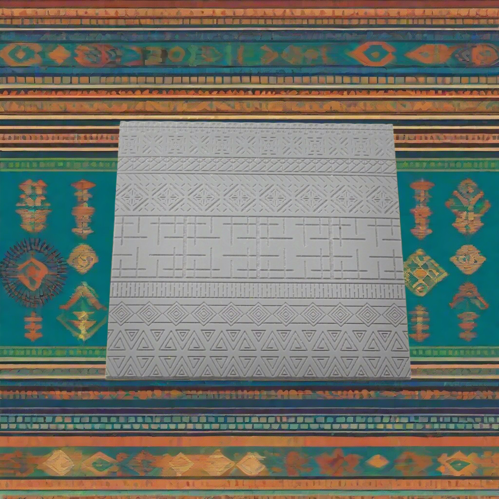 Texture Mat Ethnic Ring Borders 6 Reduced