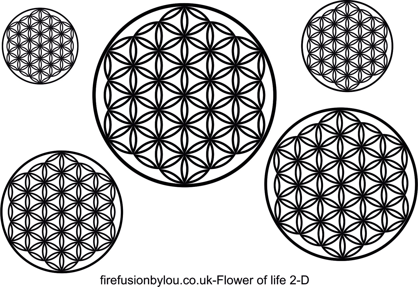 A debossed flower of life texture mat. This picture shows the texture mat pattern in black and white for use on metal clay or polymer clay.