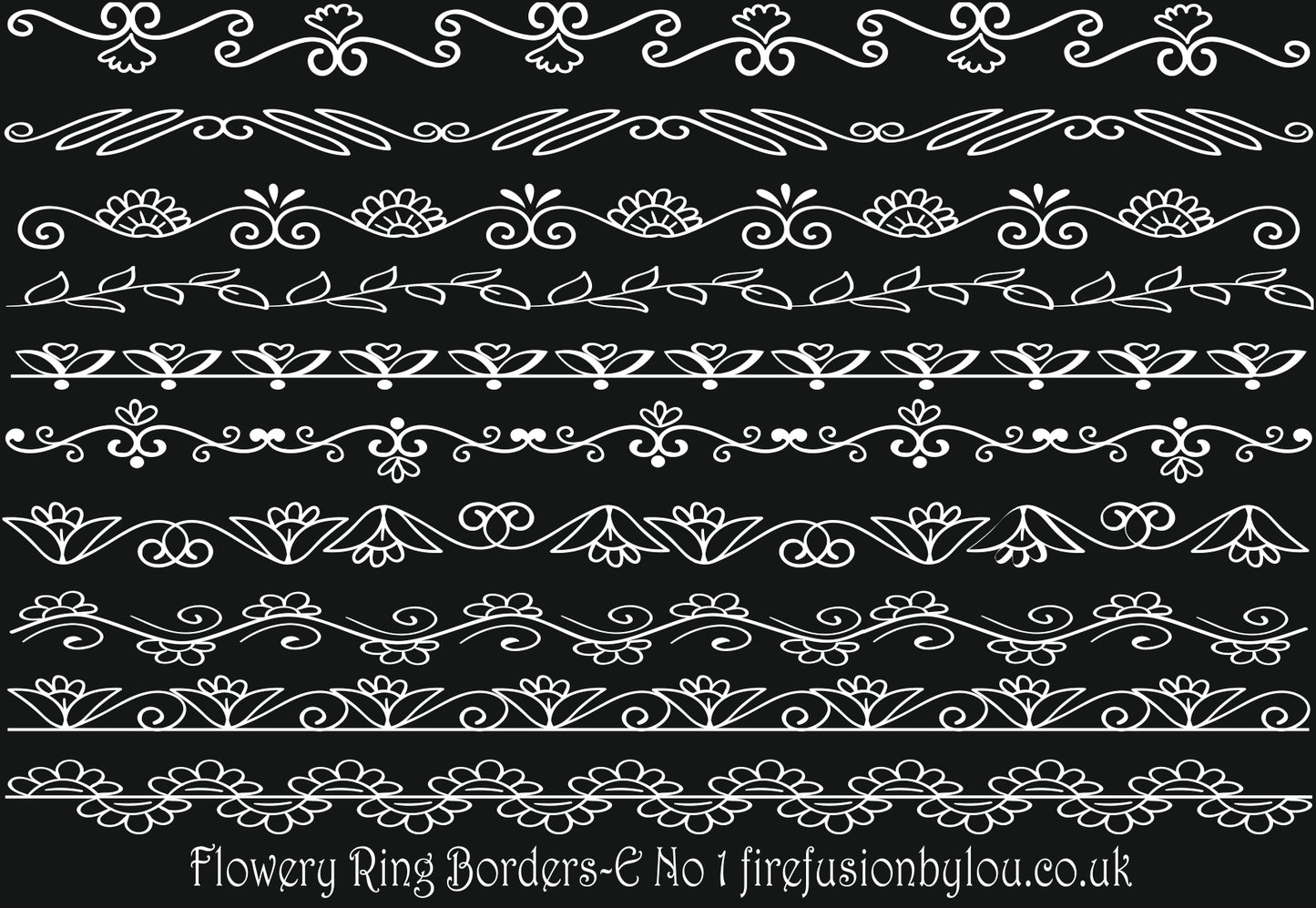 A pattern embossed texture mat. This picture shows the texture mat pattern in black and white for use on metal clay or polymer clay.