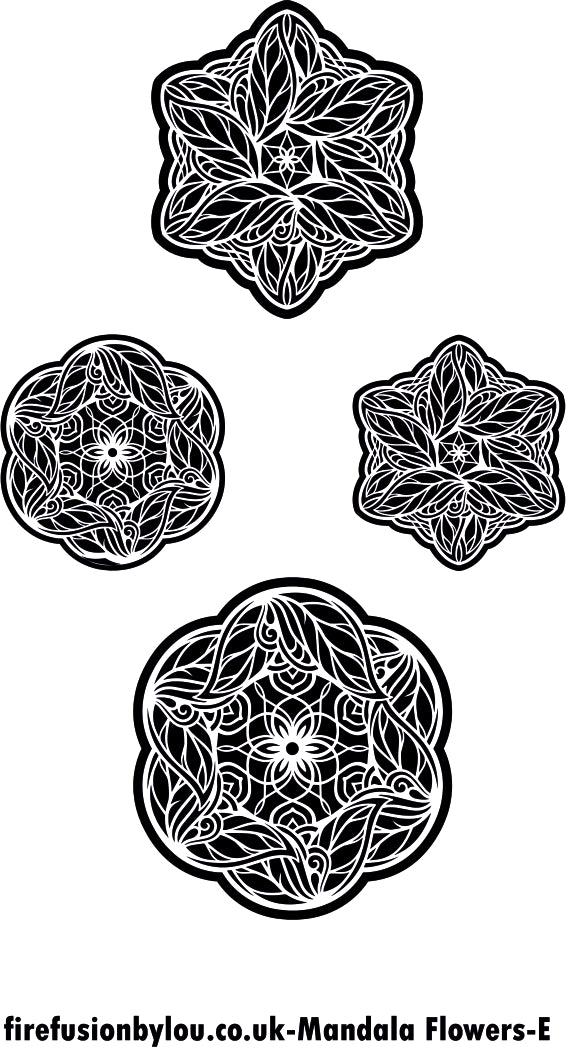 An embossed texture mat of flowers. This picture shows the texture mat pattern in black and white for use on metal clay or polymer clay.