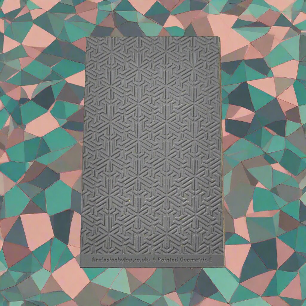A six pointed embossed texture mat in grey material. The texture mat pattern will give a debossed effect on metal clay or polymer clay.